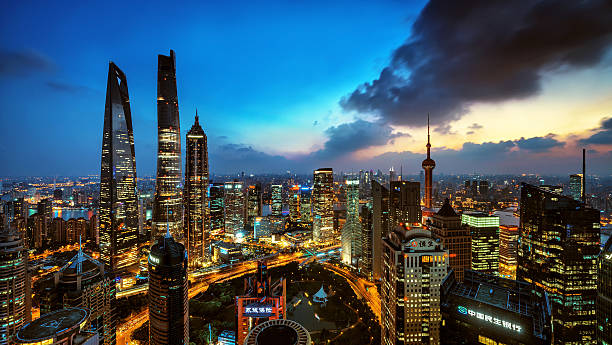 istock Shanghai Lujiazui Financial District at night 616888414