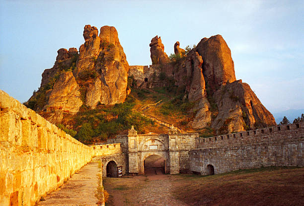 Belogradchik fortress at sunset.