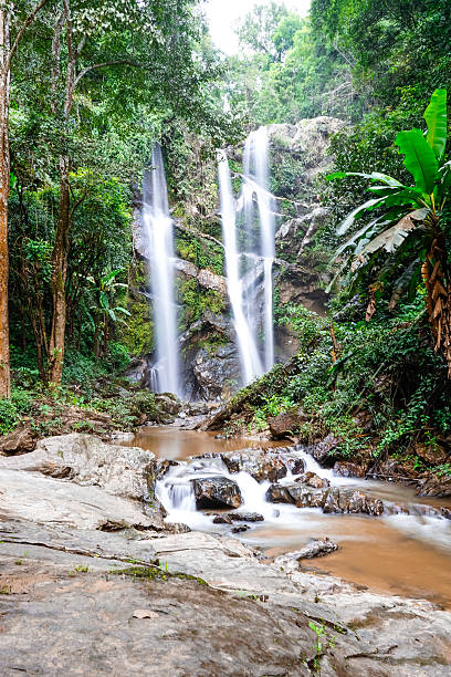 istock beautiful view waterfall in Thailand 616895522