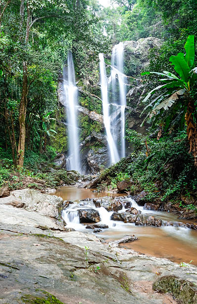 istock beautiful view waterfall or nature  for top travel in tha 616896250
