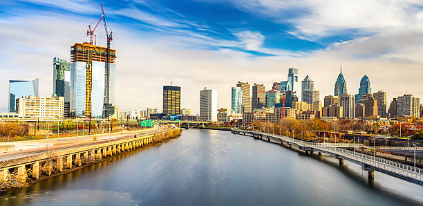 istock Philadelphia skyline and Schuylkill river, USA. 616899184