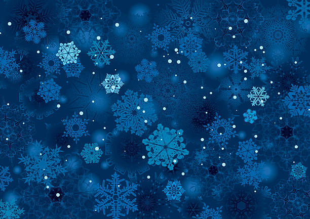 illustrazioni stock, clip art, cartoni animati e icone di tendenza di sfondo fiocco di neve inverno notte design - gennaio immagine