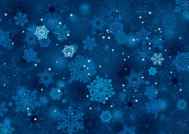 illustrazioni stock, clip art, cartoni animati e icone di tendenza di sfondo fiocco di neve inverno notte design - window frost frozen ice