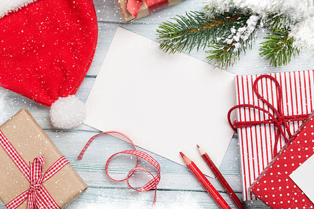 istock Christmas greeting card and gift boxes 616900082
