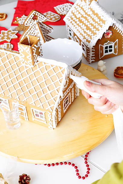 istock Making of gingerbread house 616900376