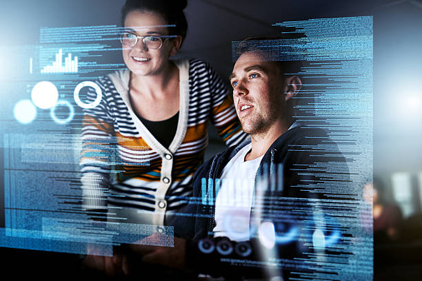 Computer Programmer Nerd 840+ Young Female Nerd Sitting On The Computer Stock Photos, Pictures ...