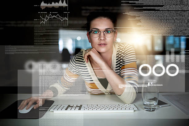 istock She's becoming part of the matrix 616904064