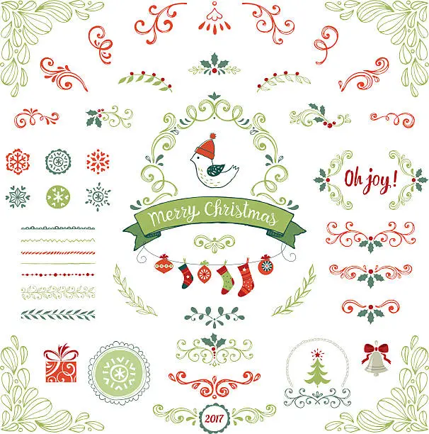 Vector illustration of Christmas Collection
