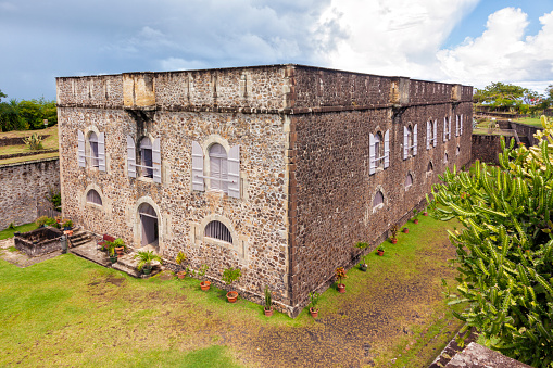Terre-de-Haut, Guadeloupe - November 7, 2013: Historic french Fort Napoleon at Terre-de-Haut, Les Saintes islands, today hosting a museum.