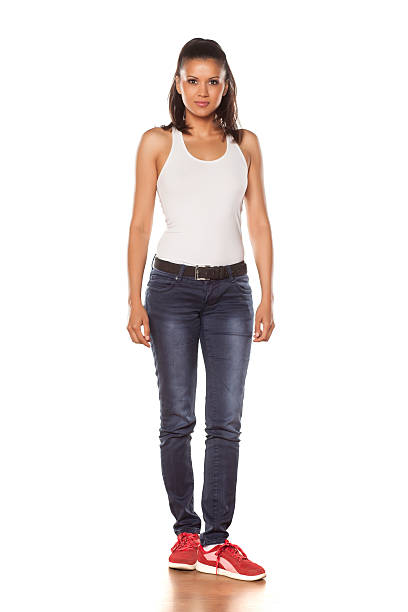 young cute latina in jeans