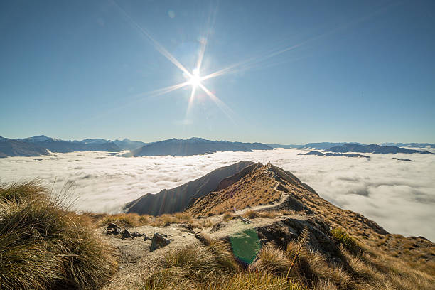 istock Mountain landscape above clouds, New Zealand 617357650