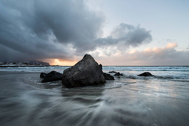 istock Icy Beach and Rocky Mountain 617358968