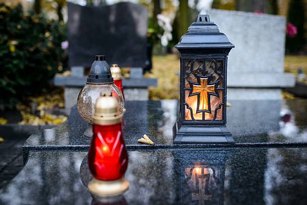 istock Candles burning at a cemetery 617359842