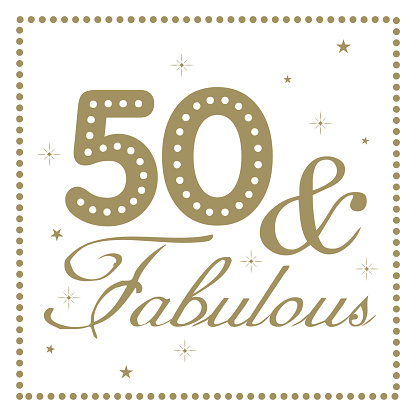 fifty birthday or anniversary design