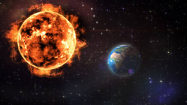 istock sun and earth view from space 3D illustration 617363730