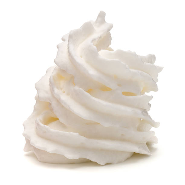 istock Whipped cream swirl  isolated on white background cutout 617364240