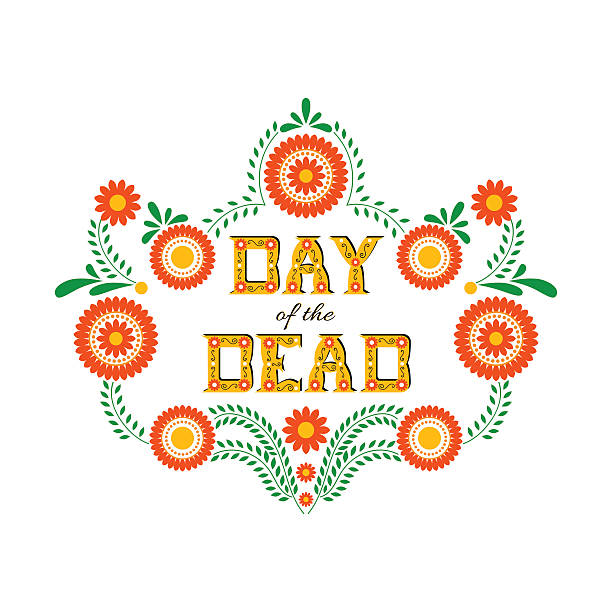 ilustraciones, imágenes clip art, dibujos animados e iconos de stock de cartel de ilustración del vector del día de los muertos - escritura latina