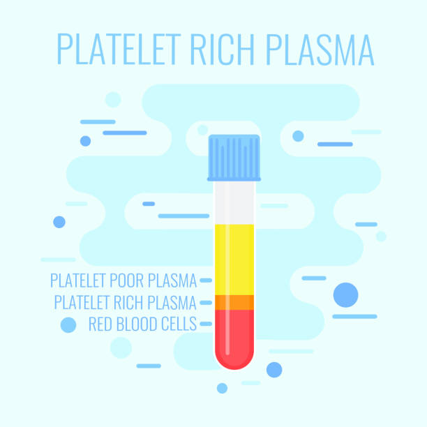 blue prp test tube - santrifüj stock illustrations