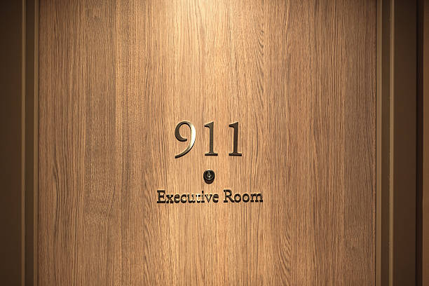 Hotel door number, close up image