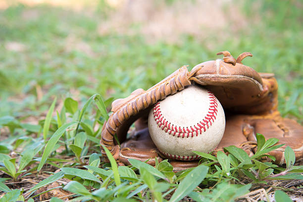 istock Baseball game. Baseball ball, baseball glove. 617380910