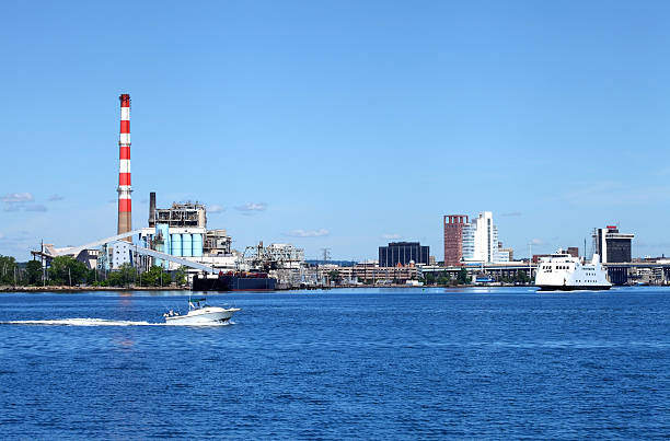 istock Bridgeport Connecticut Harbor and Skyline 617381952