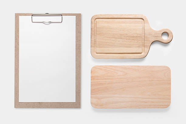 Design concept of mockup clip board and cutting board set.