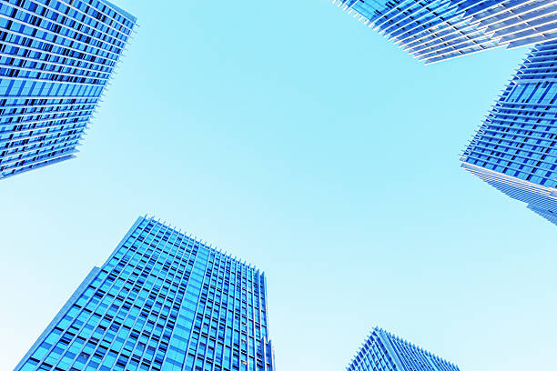 istock Modern business skyscrapers. 617390028