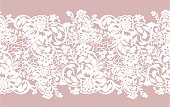 Seamless openwork lace patterned with beautiful flowers roses