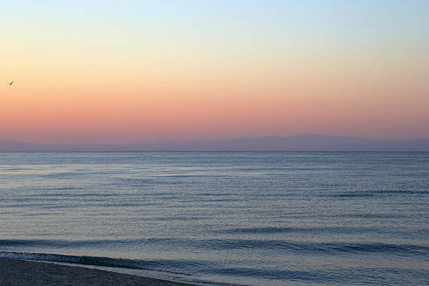 Beach at sunset when the sun is gone
