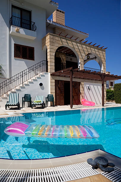 istock Luxury Vacation Villa and pool 617393698