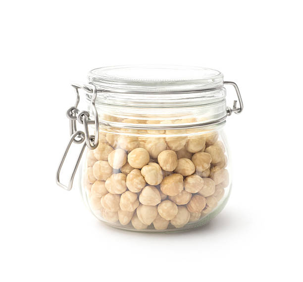 istock Hazelnuts in the glass jar 617394754