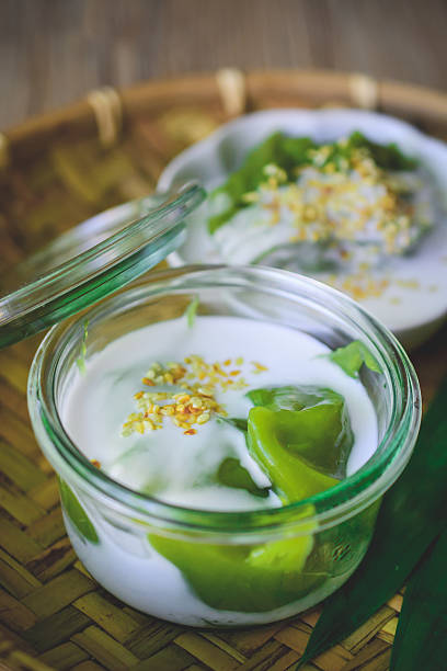 istock Delicious Thai Dessert, Coconut sweet pudding with coconut milk 617395740