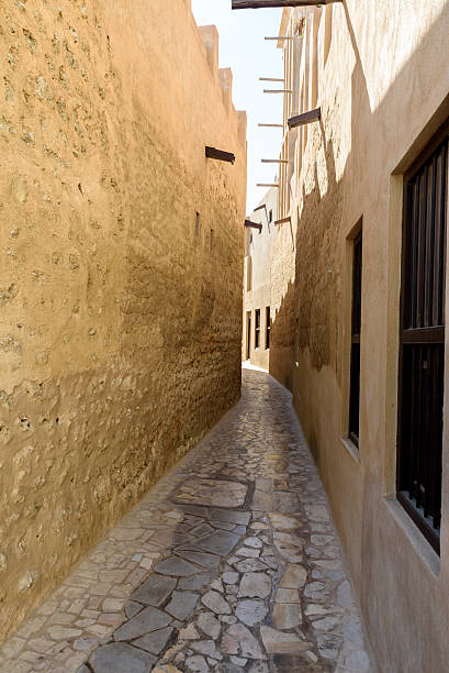 istock Bastakiya - old town with arabic architecture in Dubai, UAE 617396802