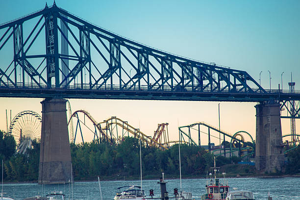 istock Jacques Cartier Bridge of Montreal Quebec Canada with Beautiful 617397578
