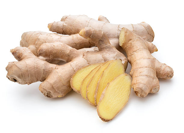 istock Fresh ginger root or rhizome isolated on white background cutout 617397964