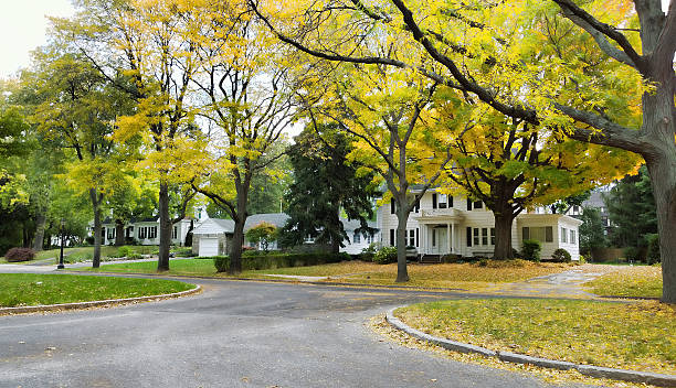 istock pretty street in autumn 617563560