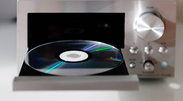 vassoio musicale cd-disc lettore cd audio digitale generico - cd player foto e immagini stock