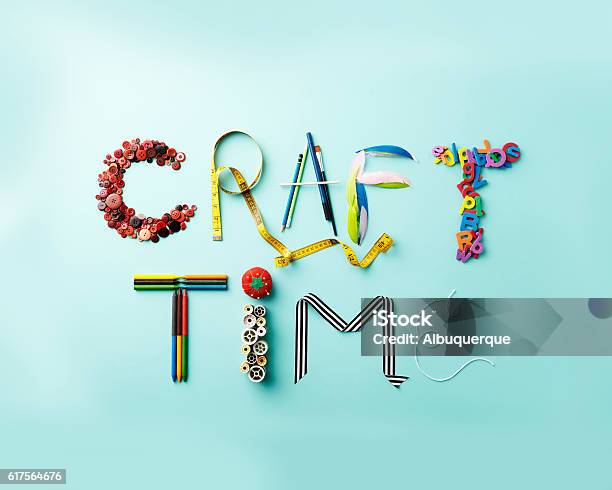 Craft Time Letters Stock Photo - Download Image Now - Craft, Typescript, Text