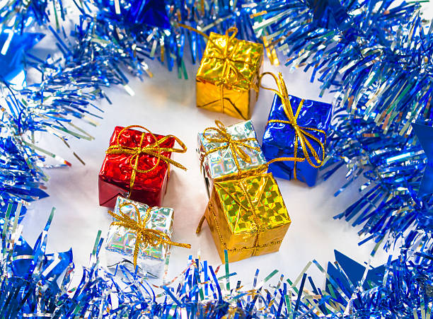istock Christmas gift boxes wrapped paper 617565056