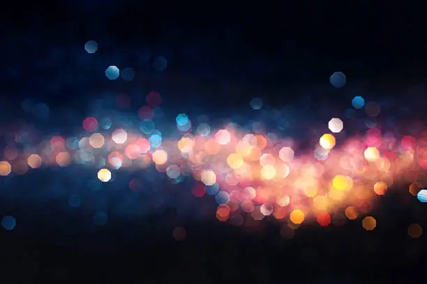 Photo of hot and cold defocused lights