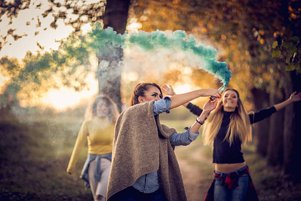 istock Women covered in smoke 617566570