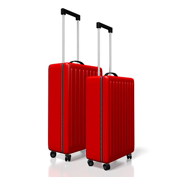istock 3D suitcases, travel concept 617571784