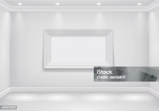 Interior White Room Stock Illustration - Download Image Now - Baseboard, Architectural Cornice, Architecture