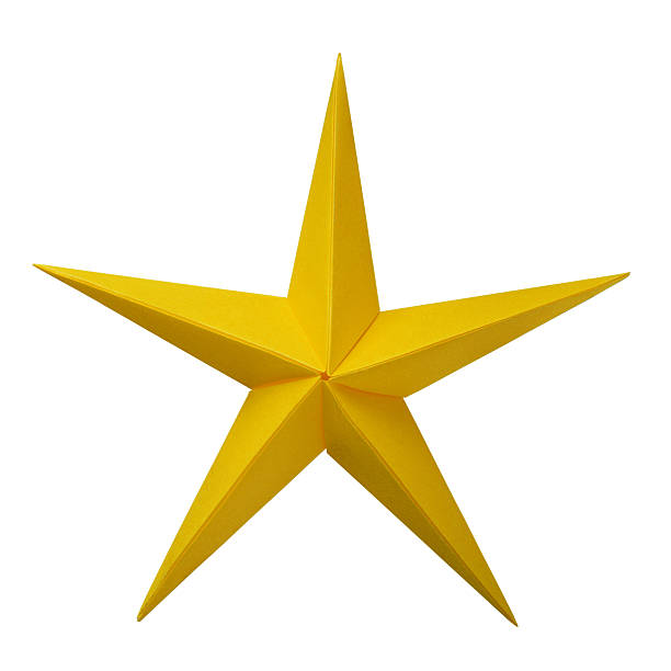 istock Origami paper star 617575202