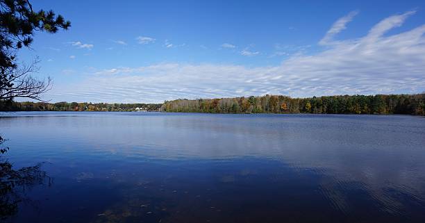 istock Lake with Trees on the horizon 617577760