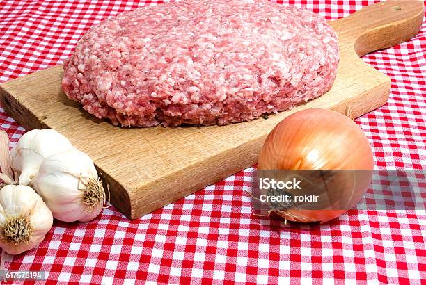 Minced Meat With Vegetables Stock Photo - Download Image Now - Activity, Basil, Beef