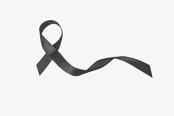istock Brain cancer gray ribbon isolated on white background. 617578916