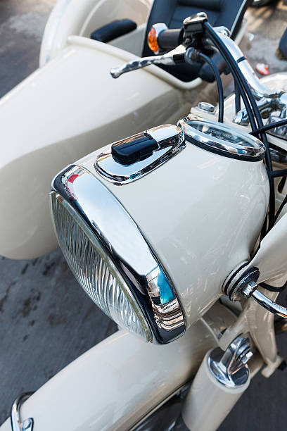 istock Vintage motorcycle with sidecar 617579430