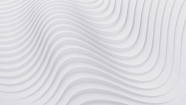 Wave band abstract background surface 3d rendering Wave band surface Abstract white background 3d rendering white wave pattern stock pictures, royalty-free photos & images