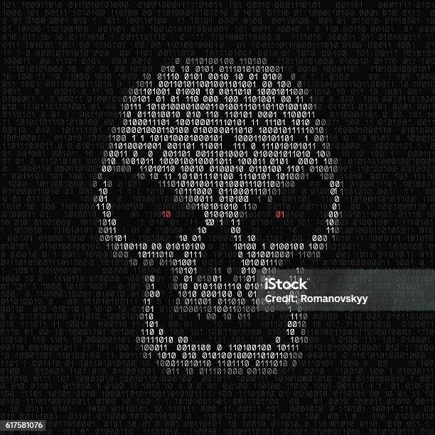 Code Texture Skull Stock Illustration - Download Image Now - Human ...